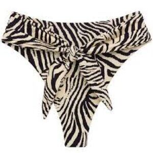 NWT;▪️🟤Montce Zebra Print tie Up Bikini Bottom▪️🟤